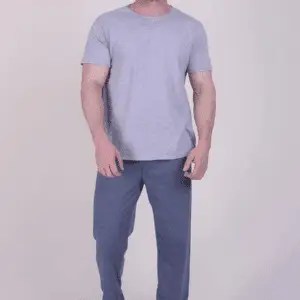 Pijama Masculino Básico Confort – Manga Curta e Calça Lisa