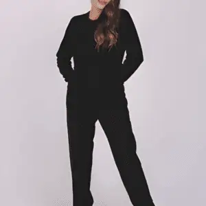 Pijama Feminino Longo com Bolso Canguru – Tecido Ovelha