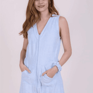 Robe Confort Atoalhado com Alça Larga – Azul