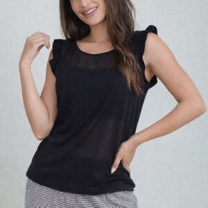 Pijama Feminino Adulto – Blusa em Malha e Short em Viscolycra